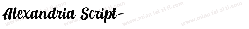Alexandria Script字体转换